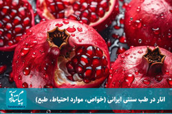 انار در طب سنتی ایرانی [خواص +موارد احتیاط+طبع]